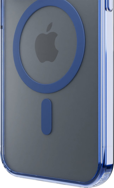 Kapotë 3MK Frosty MagCase për iPhone 12 Pro Max, MagSafe, blu e tejdukshme