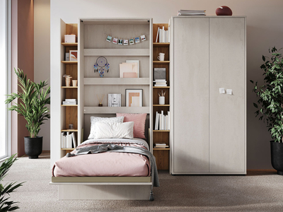 Krevat muri vertikal CONCEPT JUNIOR CJ-02 90x200, bezhë