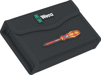 Set kaçavidash elektrik Wera Kraftform Compact VDE 17, 17 copa, i izolum 1000V, i kuq