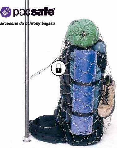 Rrjetë sigurie për bagazhe Pacsafe 120L PPA10190999, 75–120L, çelik, gri