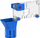 Dozues blloku freskues për WC KK-Pol Water Fresh Block Dispenser Akc/005/0, për depozitë uji të fshehur, për WC pa bordurë, gri