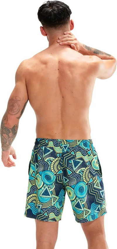 Shorc noti Speedo Digital Printed Leisure, 18", për burra, blu e gjelbër me print