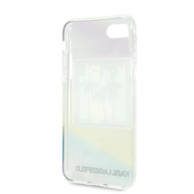 Mbulesë telefoni Karl Lagerfeld Kalifornia Dreams Palms, për iPhone 6/6s/7/8, plastike, transparente me ngjyra pastel