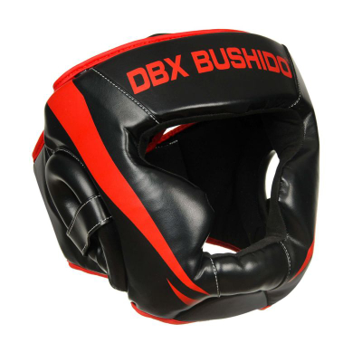 Helmetë boksi Bushido Training Sparring S, e rregullueshme, mbrojtje e plotë, e zezë
