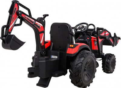 Traktor elektrik për fëmijë Buggy 720 T, 12V, me rimorkio, i kuq