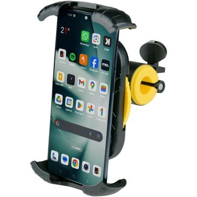 Mbajtëse telefoni për biçikletë Dunlop, rrotullim 360°, e zezë