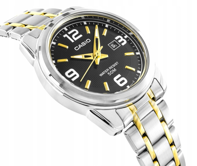 Рачен часовник Casio LTP-1314SG-1AV, аналоген, со метална двобојна нараквица, за жени