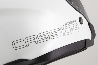 Helmetë moto Cassida Jet Tech 2.0 Solid, polikarbonat, vizor i gjatë, e bardhë e zezë gri
