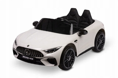 Makina elektrike për fëmijë Mercedes SL63, 12V, telekomandë prindërore, e bardhë