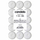 Qirinj tealight Candela 24100152, set 30 copë, 4 orë djegie, të bardhë