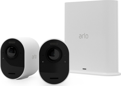 Kamerë sigurie pa tela Arlo Ultra 2, set 2 kamera, 4K HDR, e bardhë