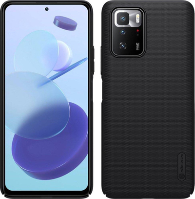 Kapak telefoni Nillkin Frosted Shield për Xiaomi POCO M6 M3 M4 Pro, plastikë e fortë, shumë i hollë, i zi
