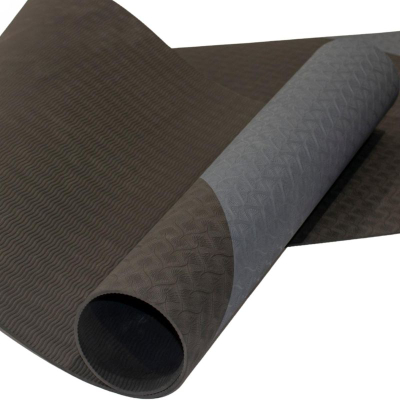 Dyshek joga dhe fitnesi Enero Fit, TPE, 0.4 cm, gri me të zezë