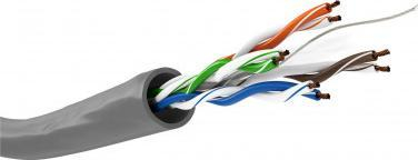 Kabllo rrjeti Goobay CAT 6, 100 m, U UTP, gri