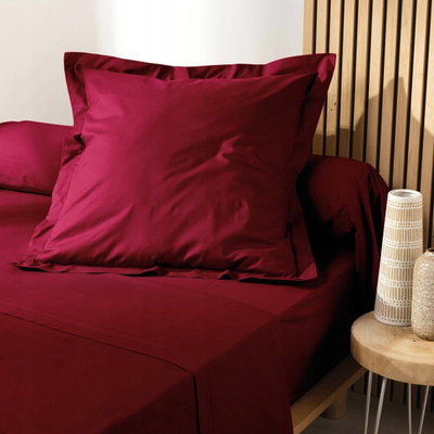 Jastëkmbulesë Douceur d'intérieur Biolina, 63x63 cm, 100% pambuk organik, burgundy