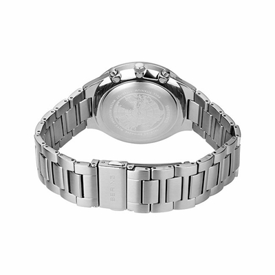 Orë dore për burra Bering Titan Chrono 11743-707, ngjyrë argjendtë