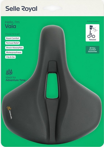 Selë biçiklete Selle Royal Vaia, ergonomike, me xhel Royalgel, e zezë