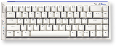 Tastierë mekanike MCHOSE Ace 68 Turbo, 68 taste, Qwerty US, e bardhë