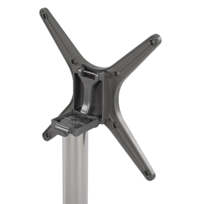 Bazë tavoline HM Folding Aluminum hm459.03, 69x69x73-92 cm, kryq 48x48 cm, krom