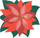 Serveta letre PartyDeco Poinsettia, 14.5 x 15.5cm, 20 copë, shumëngjyrëshe