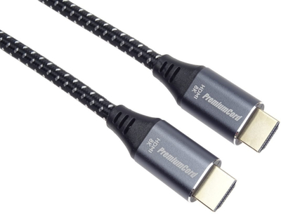 Kabllo HDMI PremiumCord ULTRA 2.1, 5m, 8K 60Hz, konektorë të veshur me ar
