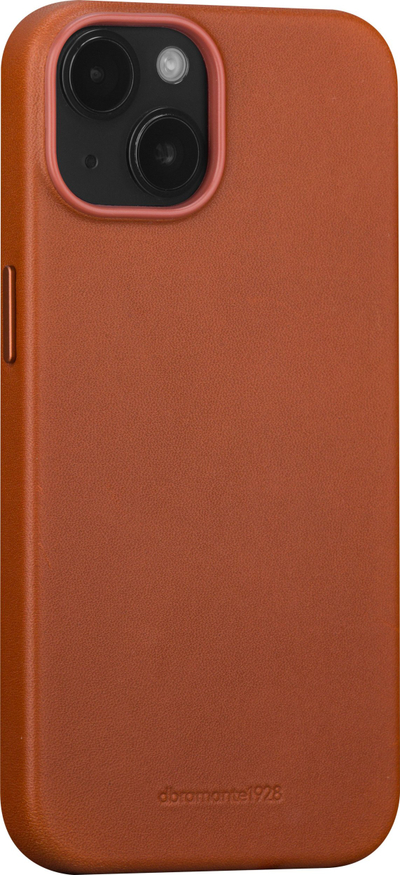Këllëf lëkure Dbramante1928 Roskilde MagSafe, për iPhone 15 Plus, i hollë, ngjyrë tan