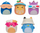 Set lodrash Squish-a-longs 25 Pack Series 1, 25 Mini-Squish 1", me aksesorë, shumëngjyrëshe