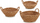 Set me 3 shporta organizimi, 38 x 15.5 x 38 cm, shumëngjyrëshe