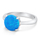 Unazë BRILIO RI105WB, argjend, opal blu