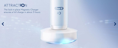 Furçë dhëmbësh elektrike Oral-B iO Series 7S, me sensor presioni, 5 mënyra larjeje, e bardhë