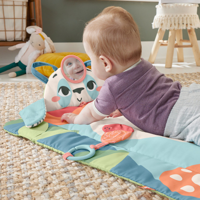 Tapet loje Fisher-Price 3-in-1 Roly-Poly Panda, i madh, i palosshëm, shumëngjyrësh