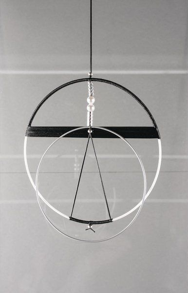 Rreth dekorativ metalik Dream Catcher, 25 cm, i bardhë