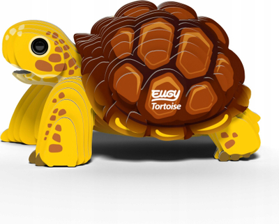 Puzzle 3D kartoni Eugy Tortoise, 34 pjesë, lodër mësuese, me shumë ngjyra