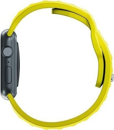 Rrip ore 3mk Silicone Watch Strap për Apple Watch, silikon, 42 44 45mm, i verdhë
