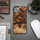 Mbulesë telefoni Bewood Unique Orange Pom për iPhone 15 Plus, dru dhe rrëshirë, MagSafe, portokalli me të zezë