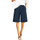Shorce bermuda xhinsi për gra Piuwrlz, beli i lartë elastik, me xhepa, blu navy, S