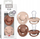 Memë qetësuese Bibs De Lux Silicone, 0-36m, 2 copë, shumëngjyrëshe