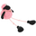 Figurë për zbukurim qengj Saska Gift Seated Lamb, pranverë Pashkë, 10cm 25cm, rozë