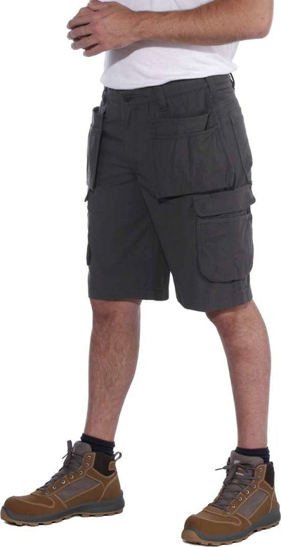 Shorce cargo Carhartt Steel Multipocket, Rugged Flex, gri e errët, W38