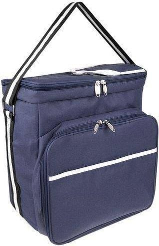 Термичка торба за пикник Thermal Picnic Bag, полиестер PVC, со преграда за садови, сива