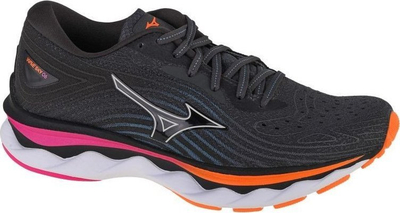 Atlete vrapimi Mizuno Wave Sky 6 për goca, tekstil, amortizim Mizuno Enerzy, të zeza