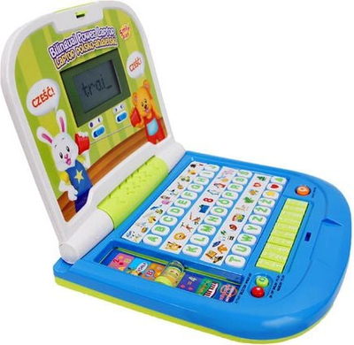 Laptop lodër me mësim Smily Play 8030, dygjuhësh, me ekran LCD, me shumë ngjyra