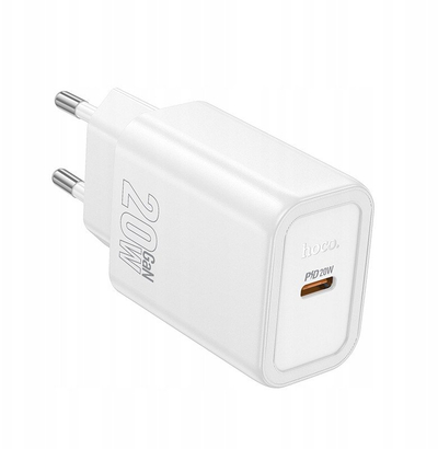 Karikues USB Hoco N60 Gentle, PD 20W, një portë USB C, i bardhë
