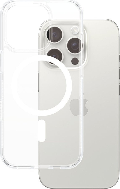 Këllëf telefoni PanzerGlass HardCase MagSafe për iPhone 16 Pro, transparent