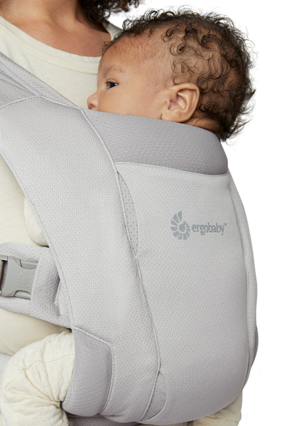 Nosilje për bebe Ergobaby Embrace Soft Air Mesh, rrjetë e ajrosur, 3.2-11.3kg, gri e hapur
