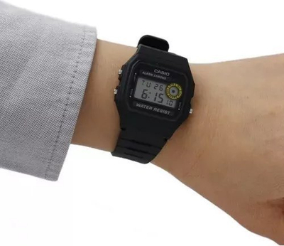 Рачен часовник Casio F94WA 8, дигитален, отпорен на вода 30m, црн