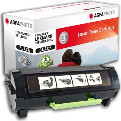 Kartutxh toneri Agfaphoto APTL505UE, për Lexmark MS510 MS610, lazer, i zi