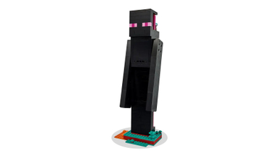 Lodër ndërtimi Lego Minecraft 21279 The Enderman Tower, set me kulla dhe figura, shumëngjyrëshe