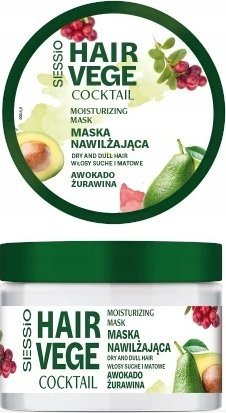 Maskë hidratuese flokësh Sessio Vege, avokado dhe boronicë e kuqe