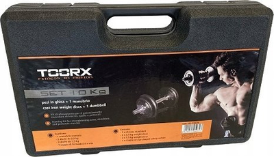 Set hantelash Toorx VAL15DGN, 15 kg, i zi me krom